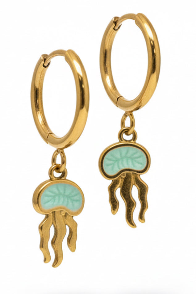 Pendientes pulpito de mar turquesa