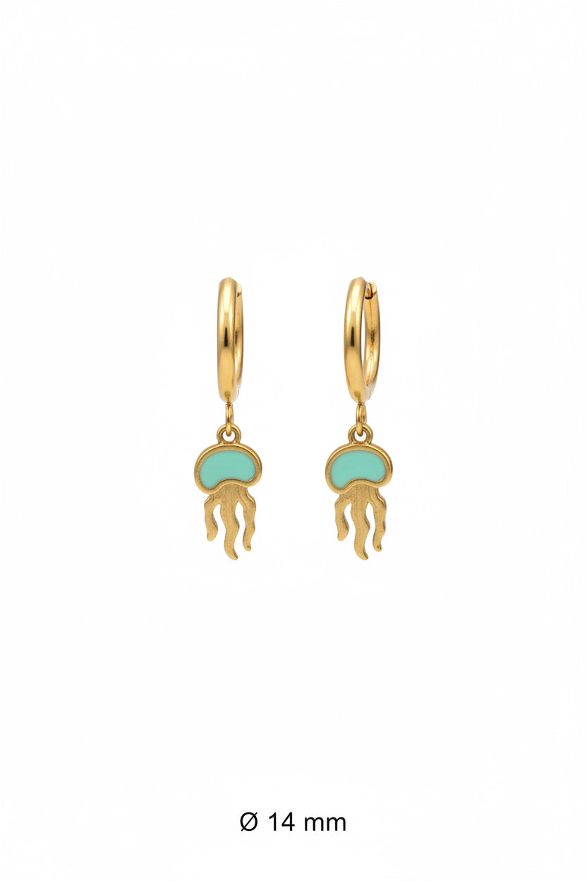 Pendientes pulpito de mar turquesa