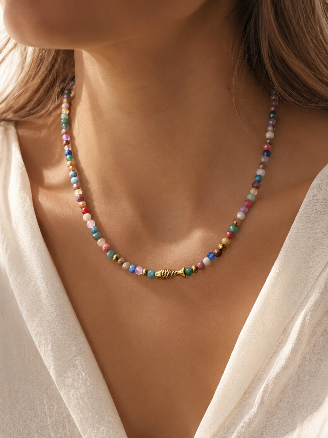 Collar pez multicolor